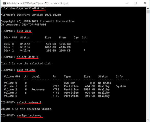 Recover Deleted Partition Using CMD